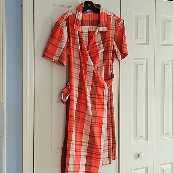 Kenyan Cotton Summer Wrap Dress - Picture 3 of 11